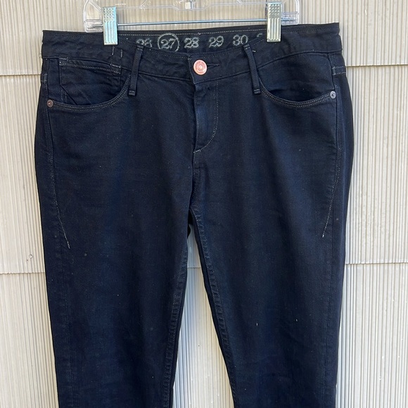 Earnest Sewn Dark Wash Harlan Mid Rise Straight Leg Jeans size 27 - Picture 7 of 15